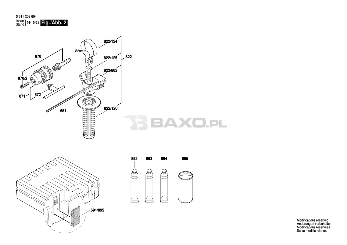 Gbh 2 26 De 220v Cn 0611253643 Bosch Czesci Baxo